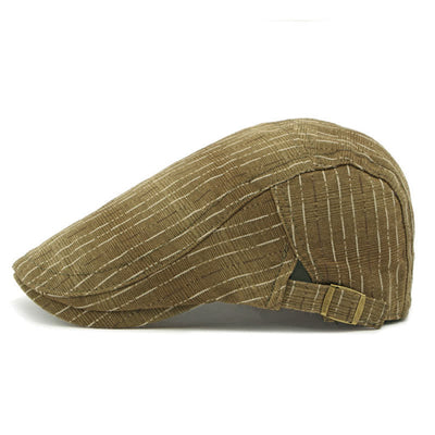 Classic Striped Casual Peaked Flat Beret Hat