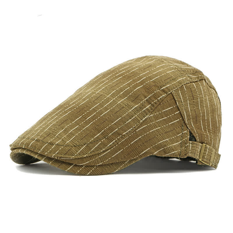 Classic Striped Casual Peaked Flat Beret Hat