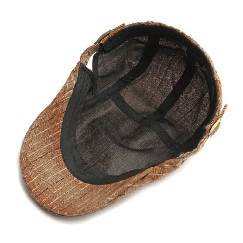 Classic Striped Casual Peaked Flat Beret Hat