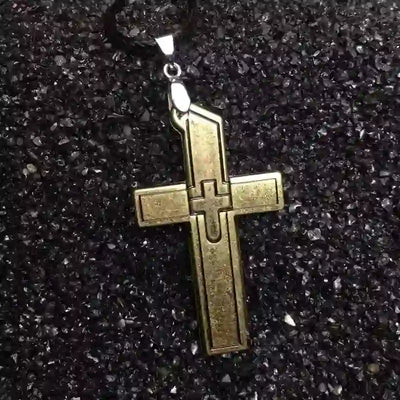 Multifunction Mini Cross Pendant Hidden Knife Necklace