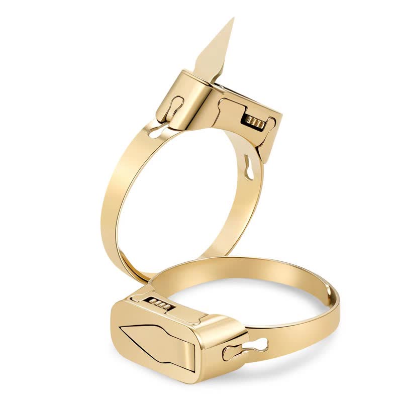 Multi-Functional Hidden Knife Opening Adjustable Ring