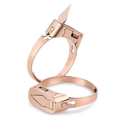 Multi-Functional Hidden Knife Opening Adjustable Ring