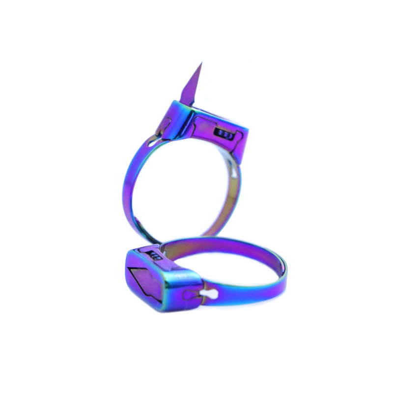 Multi-Functional Hidden Knife Opening Adjustable Ring