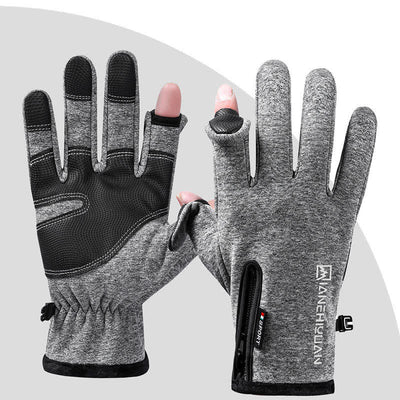 Openable Fingers Flap Zippered Anti-Slip Workout Gloves