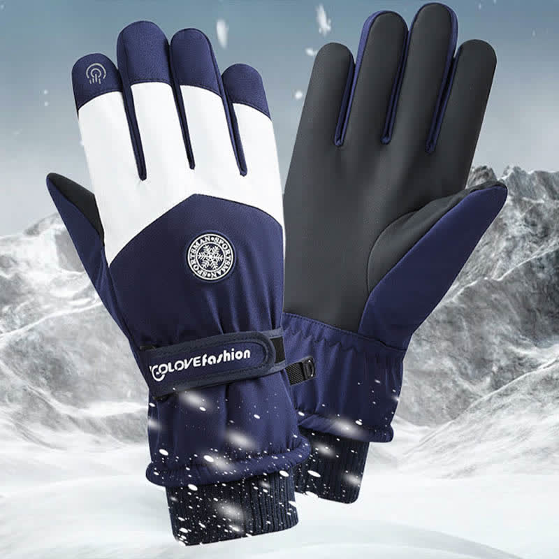 Outdoor Ski Ride Fleece Lined Waterproof Gloves