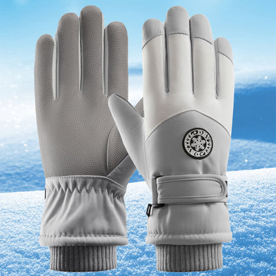 Outdoor Ski Ride Fleece Lined Waterproof Gloves