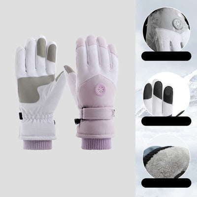 Outdoor Ski Ride Fleece Lined Waterproof Gloves