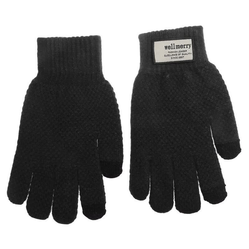 Warm Screentouch Knitting Wool Thickened Gloves