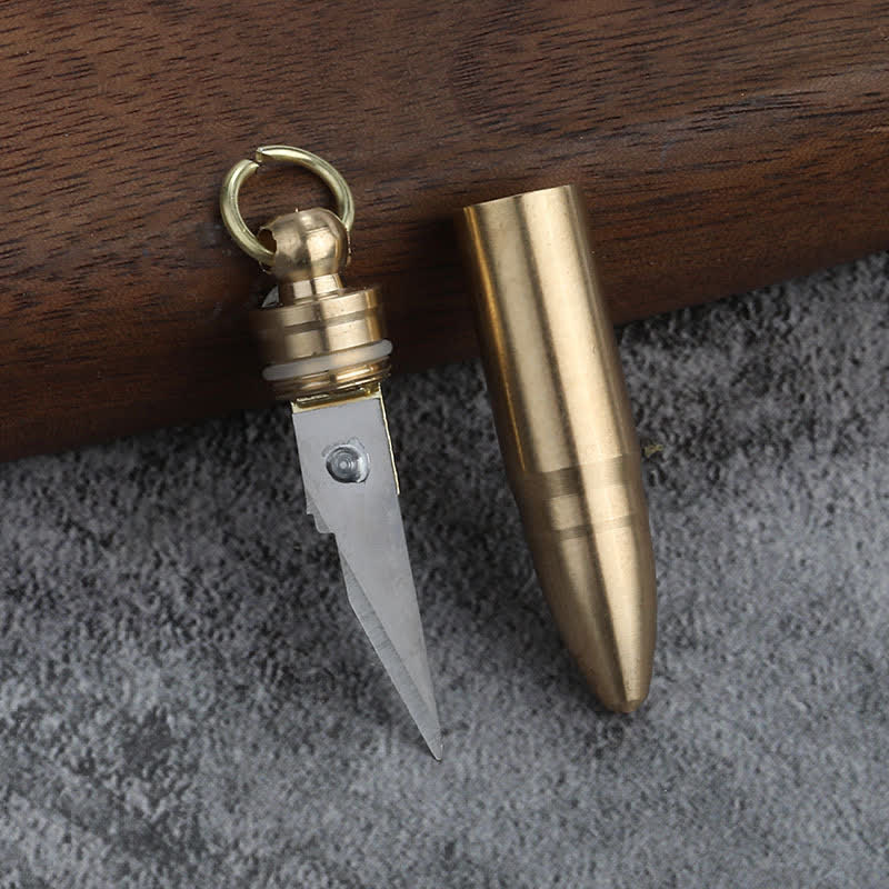 Multifunctional Brass EDC Tool Pocket Knife Keychain