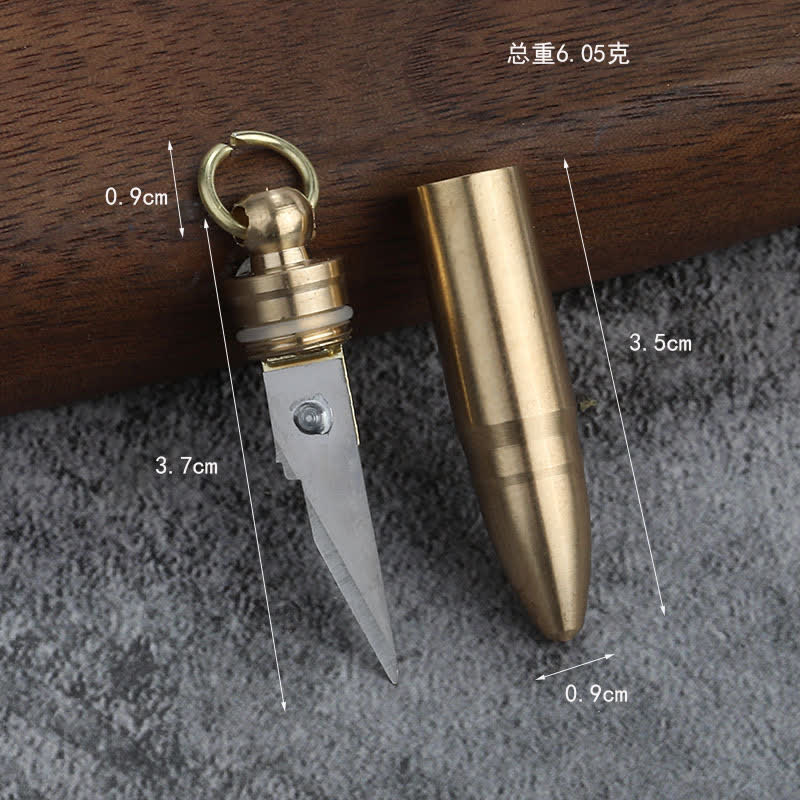 Multifunctional Brass EDC Tool Pocket Knife Keychain