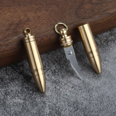 Multifunctional Brass EDC Tool Pocket Knife Keychain