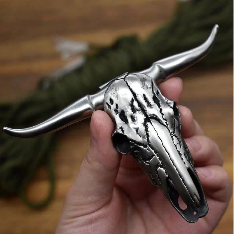 Longhorn Bull Head Multi-function EDC Tool Pendant Belt Buckle