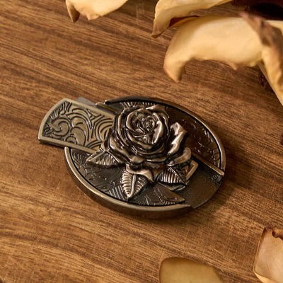 Rose DIY Hidden Knife Belt Buckle Lighter Ghost Goat Ring Bundle Set