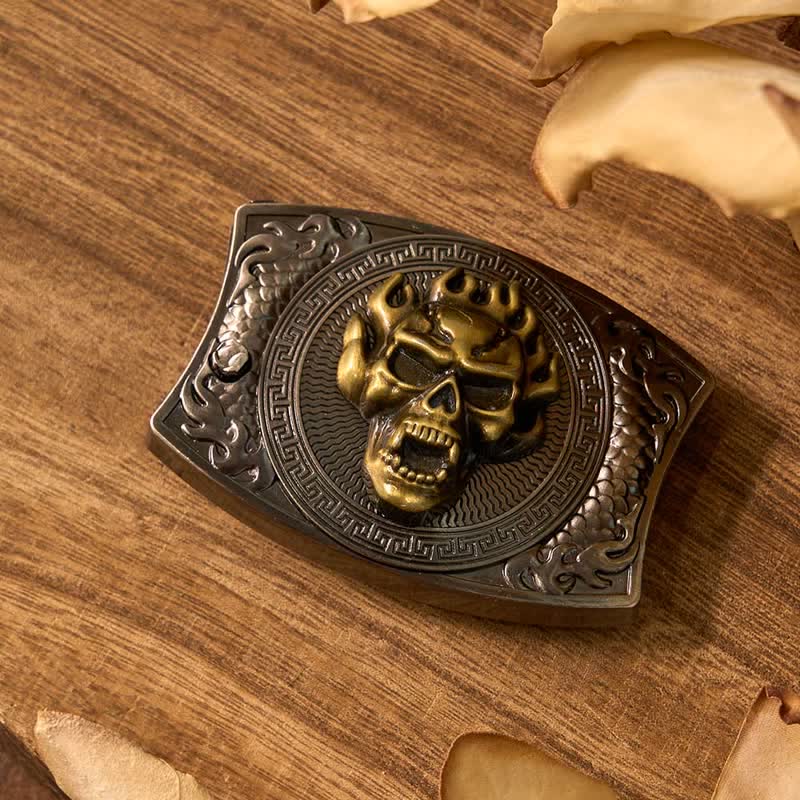 Skull DIY Hidden Knife Belt Buckle Longhorn Pendant Bull Ring Bundle Set