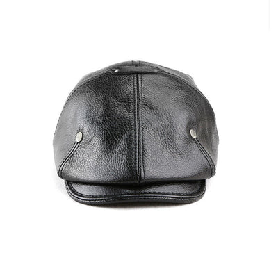 Chic Artist Painter Look Rivets Leather Beret Hat