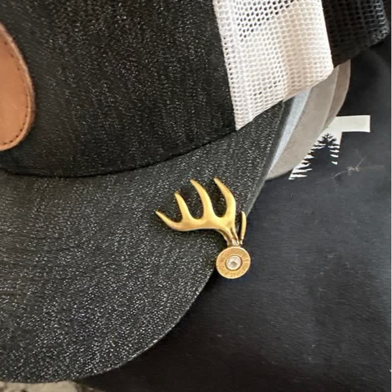 Deer Antler Shaped Bullet Hat Brim Clip