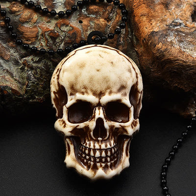 Creative Skull Mini Folding Knife Necklace Keychain With Chain