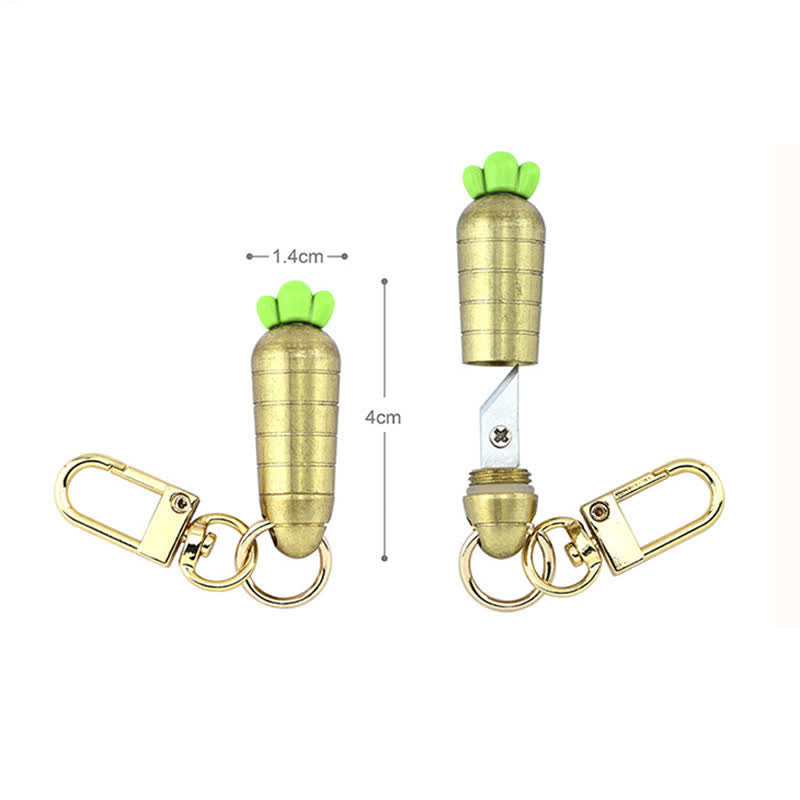 Cute Mini Plant Shape Knife Creative Keychain