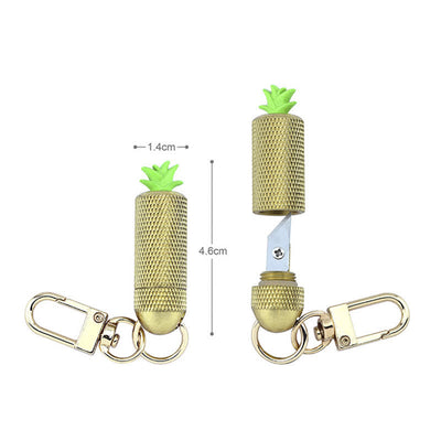 Cute Mini Plant Shape Knife Creative Keychain