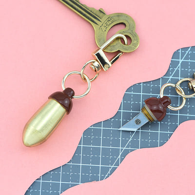 Cute Mini Plant Shape Knife Creative Keychain