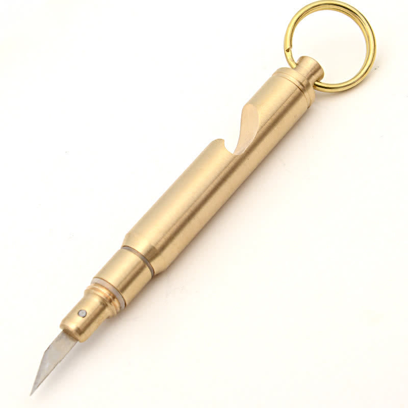 Multifunctional Bottle Opener Hidden Knife Detachable Bullet Keychain