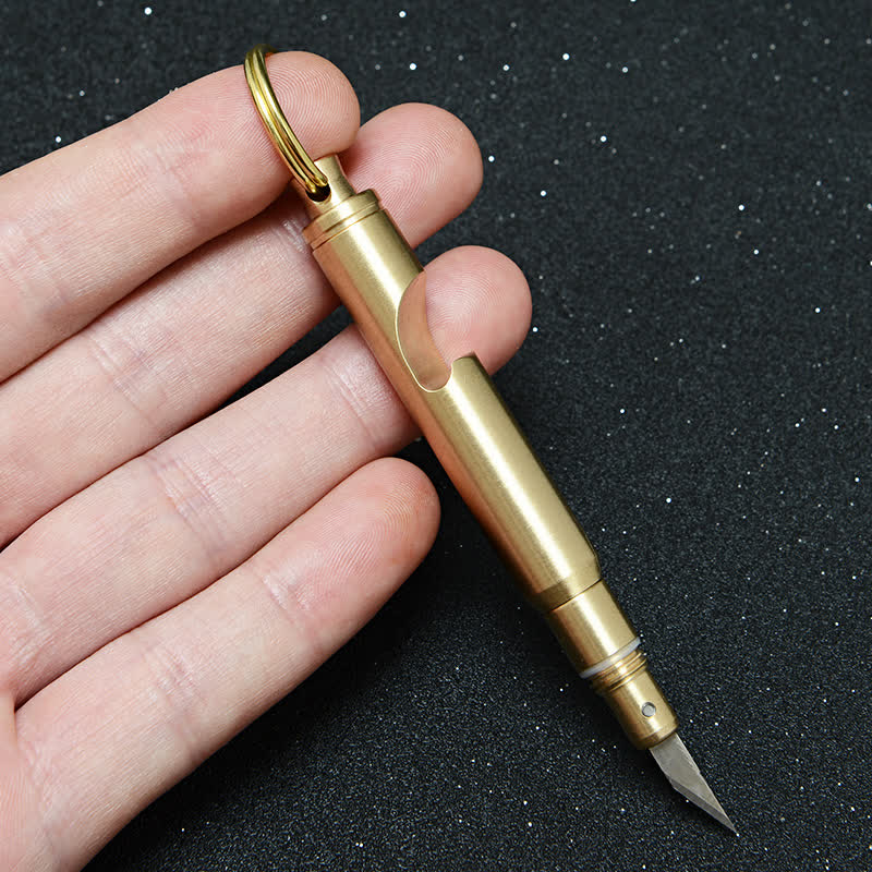 Multifunctional Bottle Opener Hidden Knife Detachable Bullet Keychain