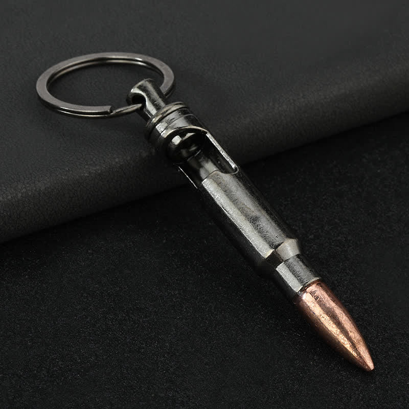 Antique Bottle Opener Bullet-Shaped Keychain