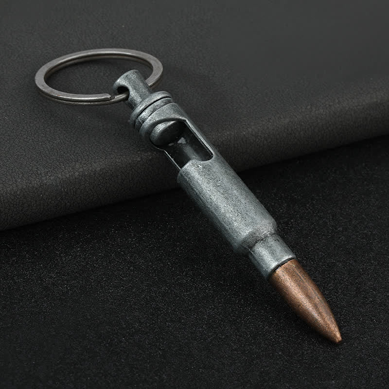 Antique Bottle Opener Bullet-Shaped Keychain