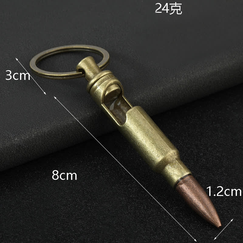 Antique Bottle Opener Bullet-Shaped Keychain