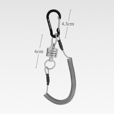 Magnetic Buckle Spring Rope Net Release Holder Keychain