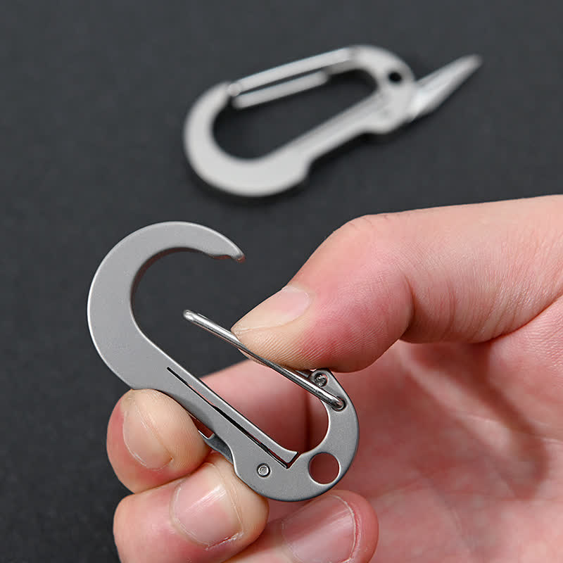 Folding Knife Pocket Cutter Carabiner Keychain