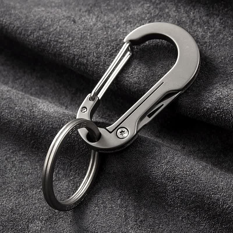 Folding Knife Pocket Cutter Carabiner Keychain