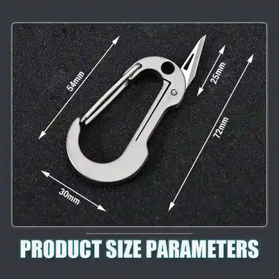 Folding Knife Pocket Cutter Carabiner Keychain