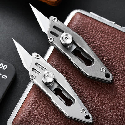 Push Pocket Knife Portable Unboxing Cutter Keychain