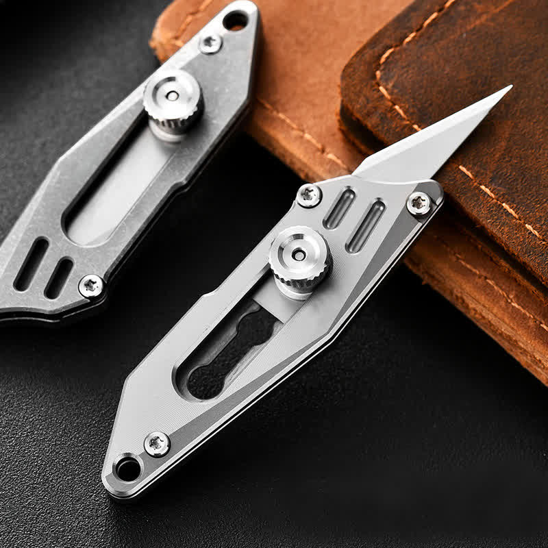 Push Pocket Knife Portable Unboxing Cutter Keychain