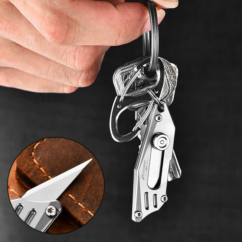 Push Pocket Knife Portable Unboxing Cutter Keychain