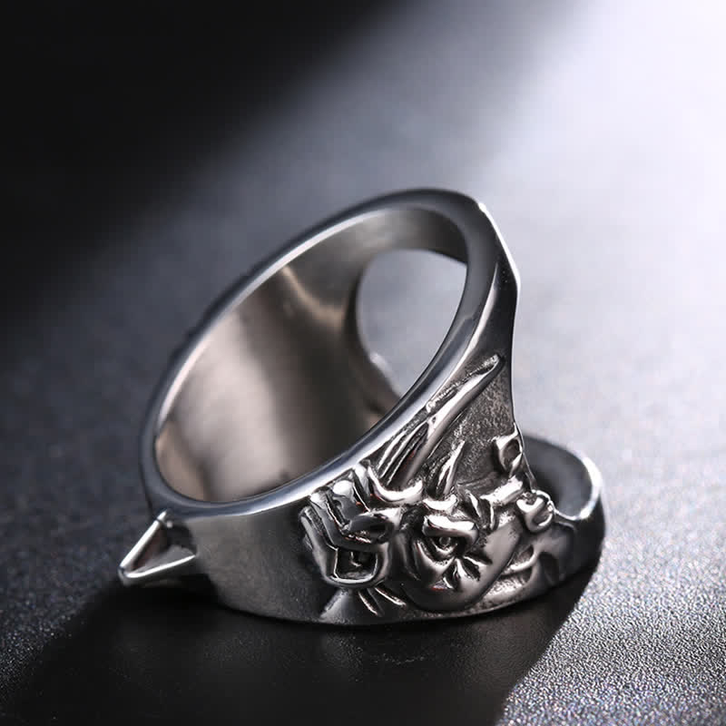 Exquisite Rhinoceros Head Window Broken Bottle Opener Ring