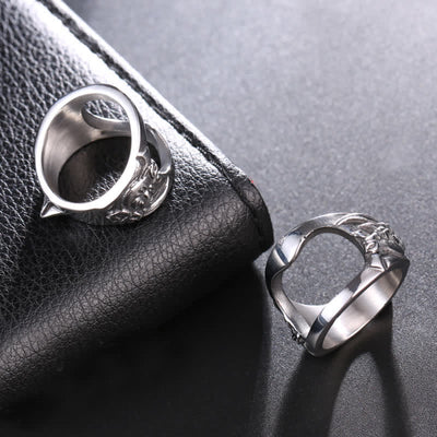 Exquisite Rhinoceros Head Window Broken Bottle Opener Ring