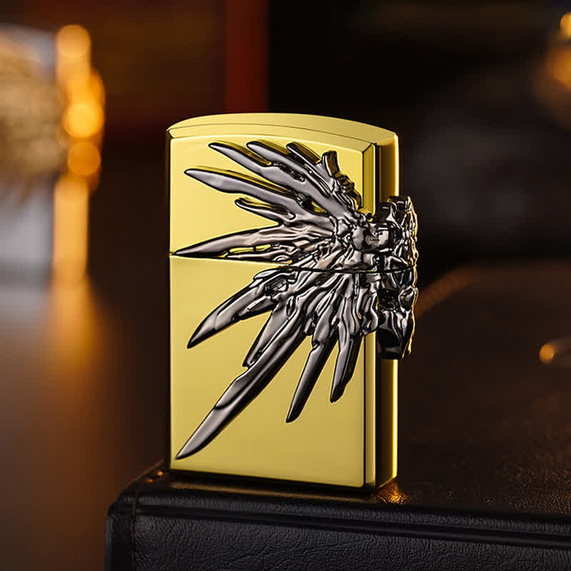 Three Sides 3D Wings Relief Refillable Butane Lighter