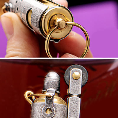 Brass Military Pull Adjustment Refillable Kerosene Lighter