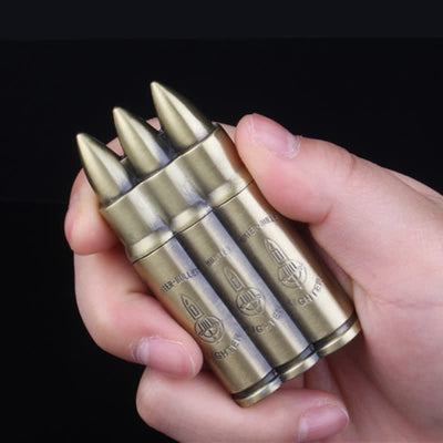 Triple Pistol Bullets Shape Refillable Butane Lighter