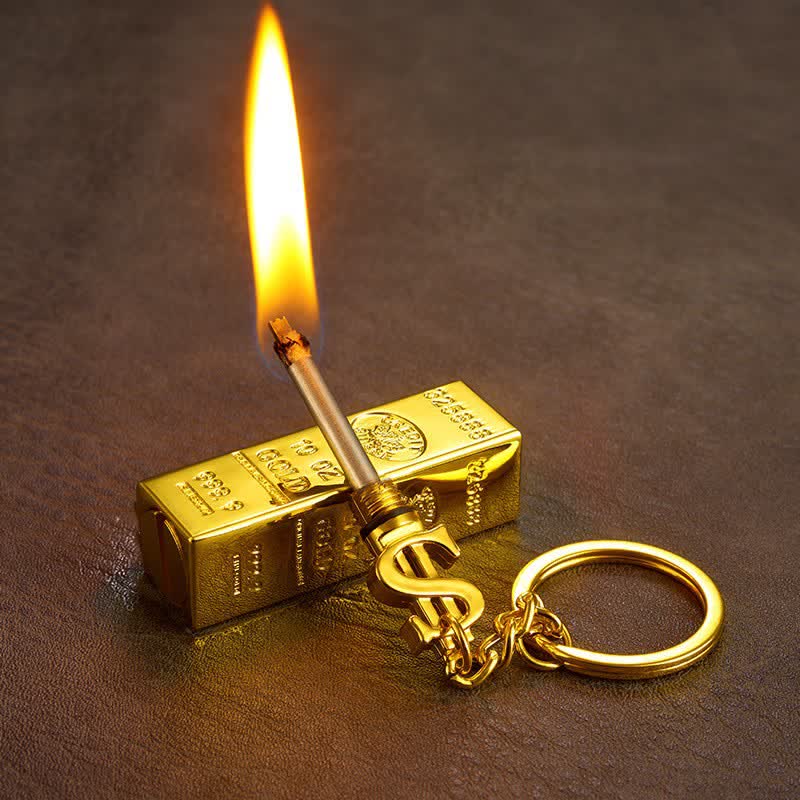 Gold Bar Dollar Matchstick Refillable Oil Lighter