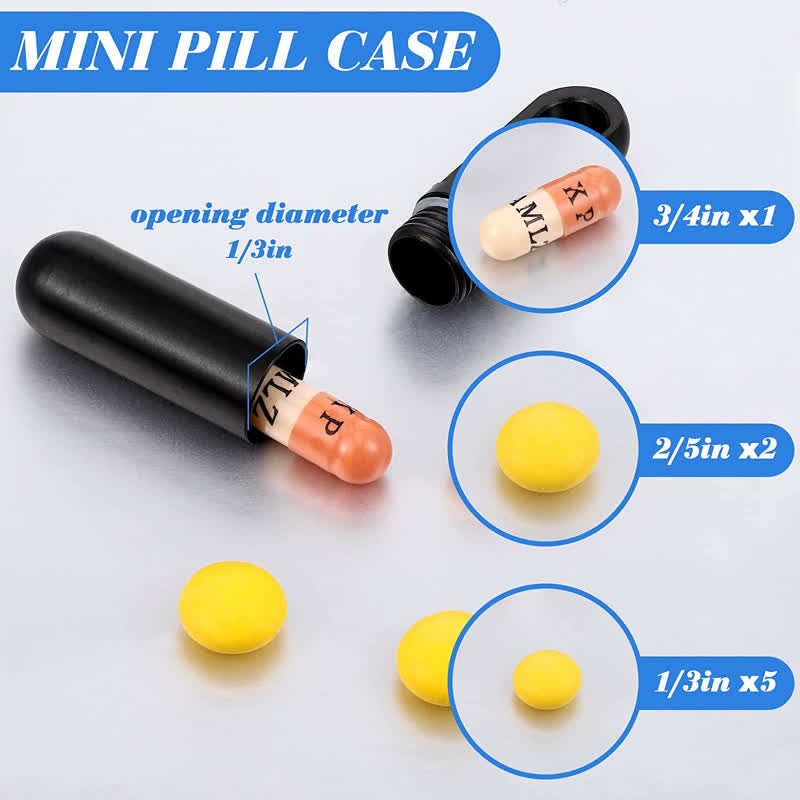 Small Portable Pill Organizer Keychain