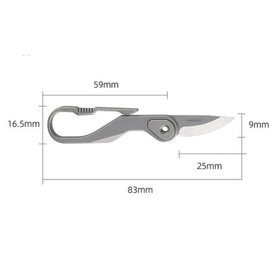 Titanium Mini Folding Knife Box Cutter Keychain