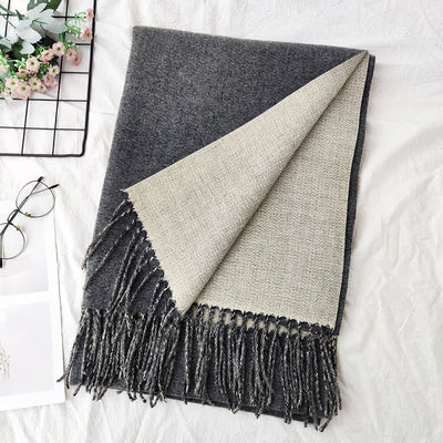 Unisex Double-Sided Two-Color Fashion Scarf