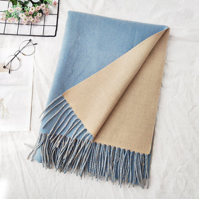 Unisex Double-Sided Two-Color Fashion Scarf