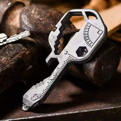 Mini Utility 11 In 1 Key-Shaped Common Tools Keychain