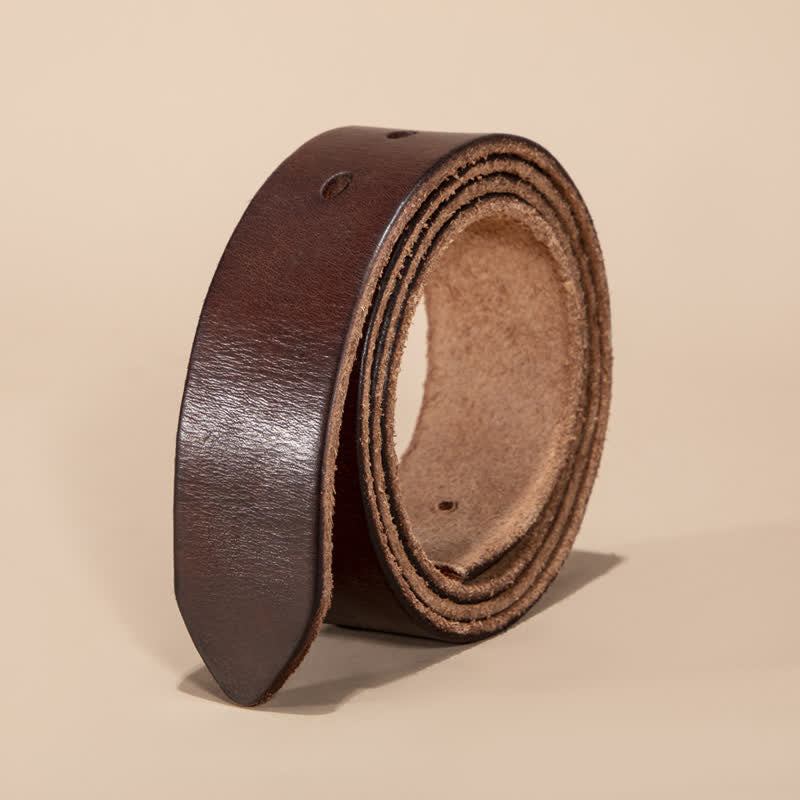 Genuine Leather Belt Strap without Belt Buckle