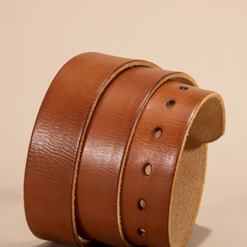 Genuine Leather Belt Strap without Belt Buckle