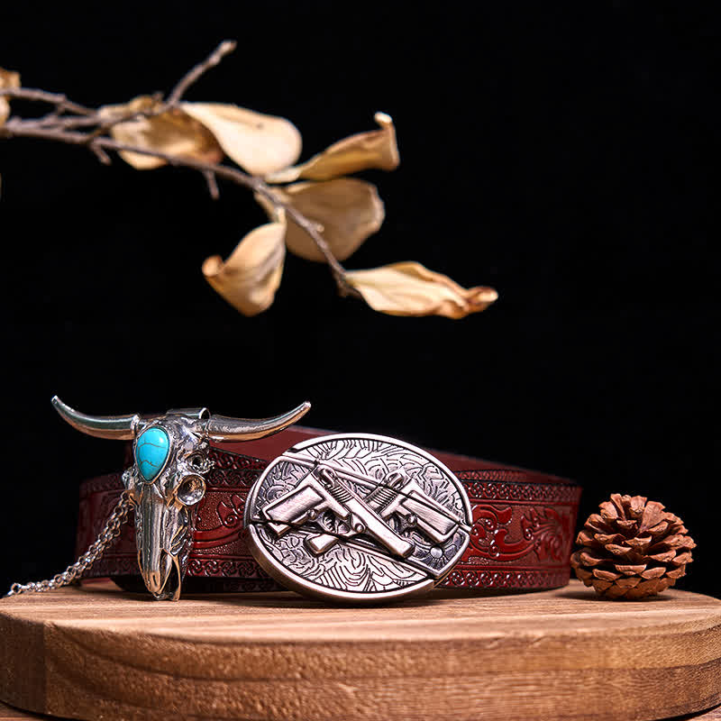 Practical DIY Hidden Knife Buckle Turquoise Longhorn Bull Pendant Bundle Set (Pre-Sale)